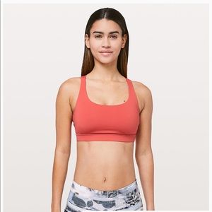 Lululemon Poppy Coral Energy Sports Bra Size 4